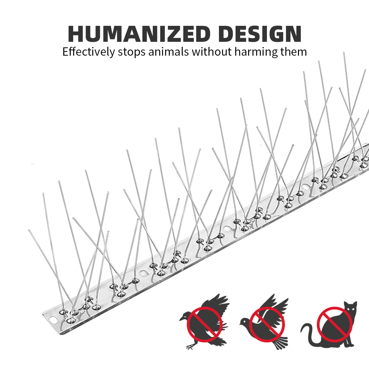 Factory keep Off Fly Animal Removable Stainless Anti Bird Spikes Repel Small Bird Anti Pigeon Stainless Steel Bird Spikes