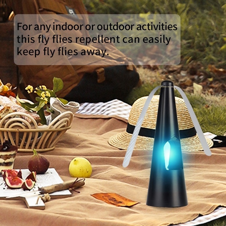 Outdoor fly away repellant table fan USB rechargeable flies repellent indoor food portable house fly repepller fans for tables