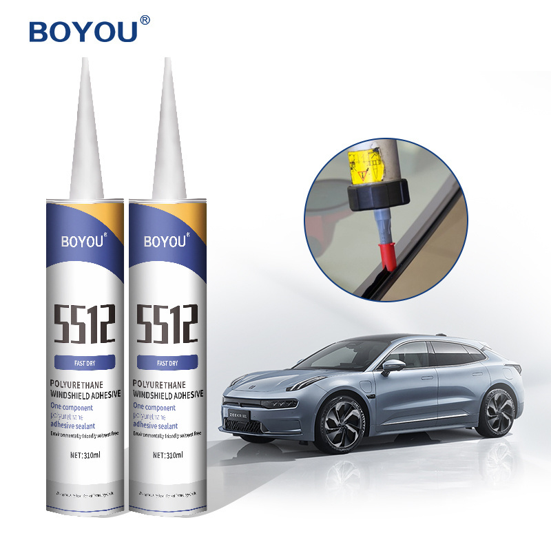 BOYOU Auto Glass Repair Glue Pu Adhesive Car Windscreen Pu Sealant 600ml Windshield Polyurethane Sealant For Car Glass