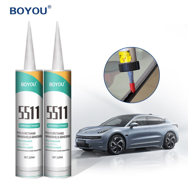 310ml Auto Pu Adhesive Sealant Black White Polyurethane Windshield Glass Sealant For Tractors Trucks Car Glass Sealant