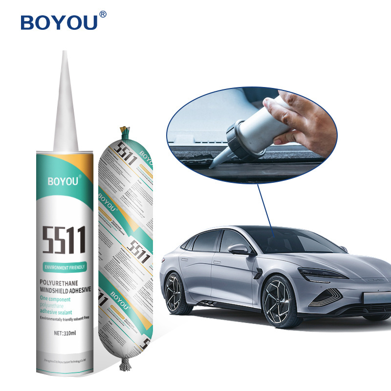 310ml Aluminum Tube Pu Adhesive Good Adhesion Windshield Polyurethane Sealant For Used Electric Cars Windscreen  Adhesive