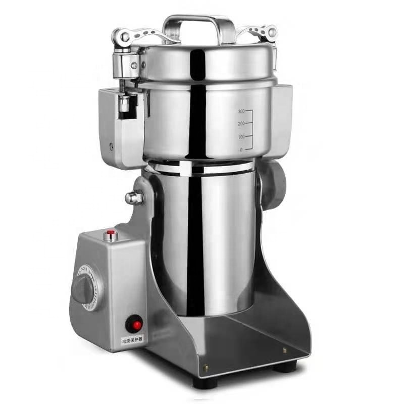 800g stainless steel swing type powder mill grinder for chilli herbs cereals wheat flour rice powder