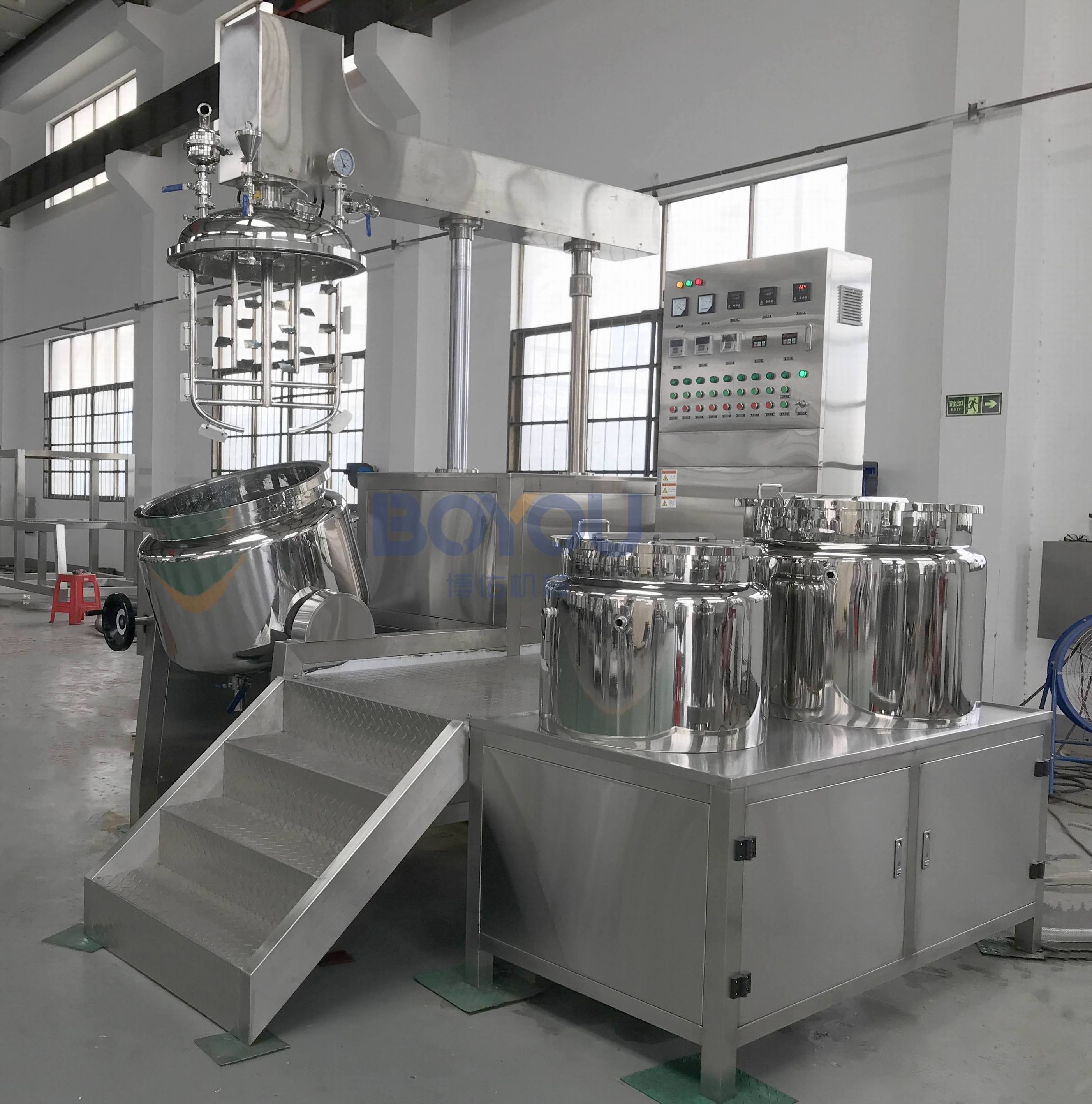 Factory Price Stainless Steel Reaction Agitator Kettle Tank with Mixer Shampoo Cream