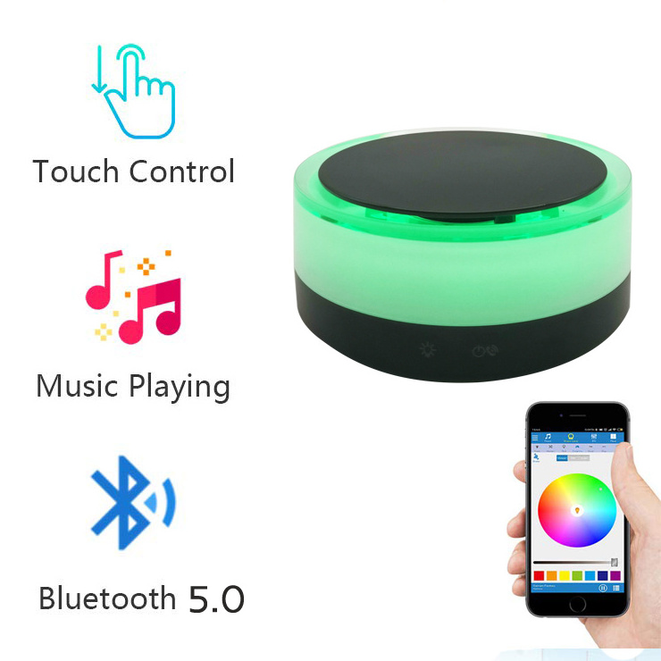 Boyouwill Hand Free TWS Alarm Clock Wireless Charger 10W LED Night Blue tooth Touch Light Speaker