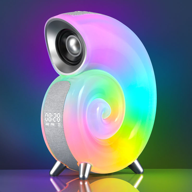 APP control Conch Smart Music Atmosphere Lamp Wireless Music Night Light Wake Up Light with BT Speaker White Noise Sleep Machine