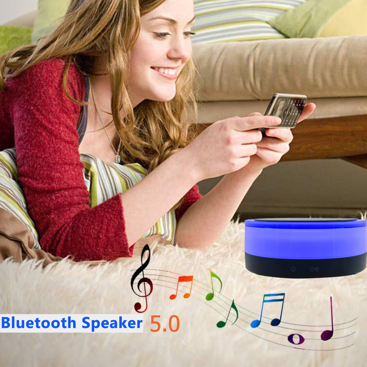 Boyouwill Hand Free TWS Alarm Clock Wireless Charger 10W LED Night Blue tooth Touch Light Speaker