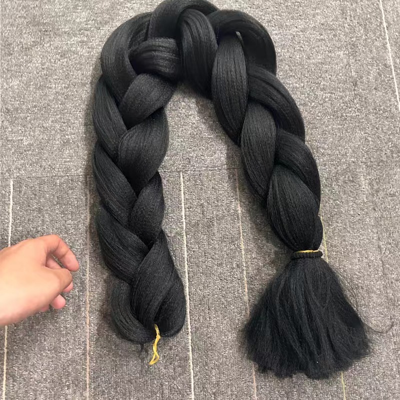 Factory straight braid Hair extensions 82 inches 165 grams giant braid hair extensions kanekalons fiber braid hair