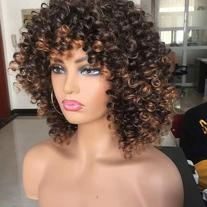 kdeth Machines manufacture African hair wigs Curly hair synthetic wigs for black women wholesale