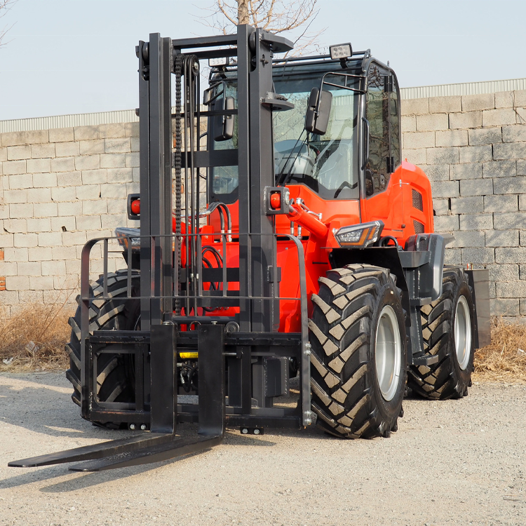 3-5ton four wheel drive small all terrain forklift 4wd rough terrain forklift 4x4 off road truck all terrain diesel forklift