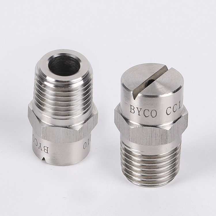 BYCO 65 Degree 2.8mm Orifice Diameter 1/ 8 BSPT Male Thread 304 Stainless Steel Flat Fan Spray Nozzle Tip