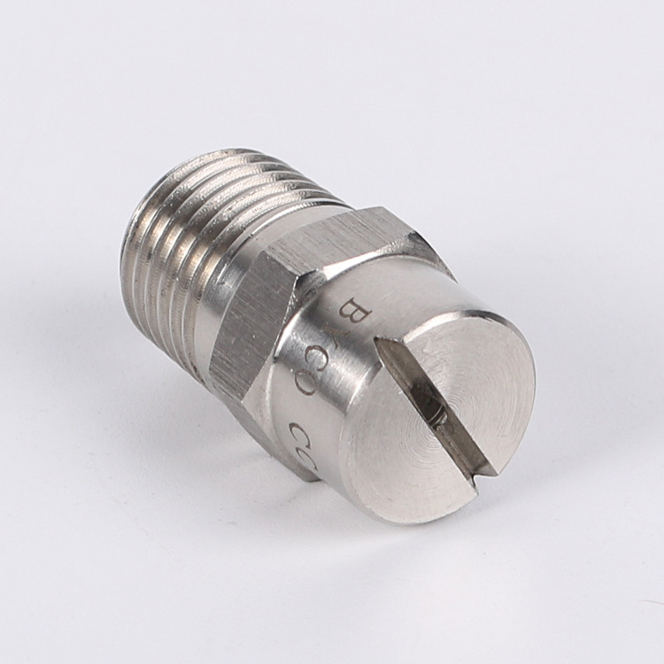 BYCO 65 Degree 2.8mm Orifice Diameter 1/ 8 BSPT Male Thread 304 Stainless Steel Flat Fan Spray Nozzle Tip