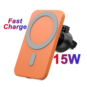 2022 The Best Wireless Charger Universal Car Mobile Phone Holder For iPhone 11 12 13 Pro Max Mini Magnetic Wireless Car Charger