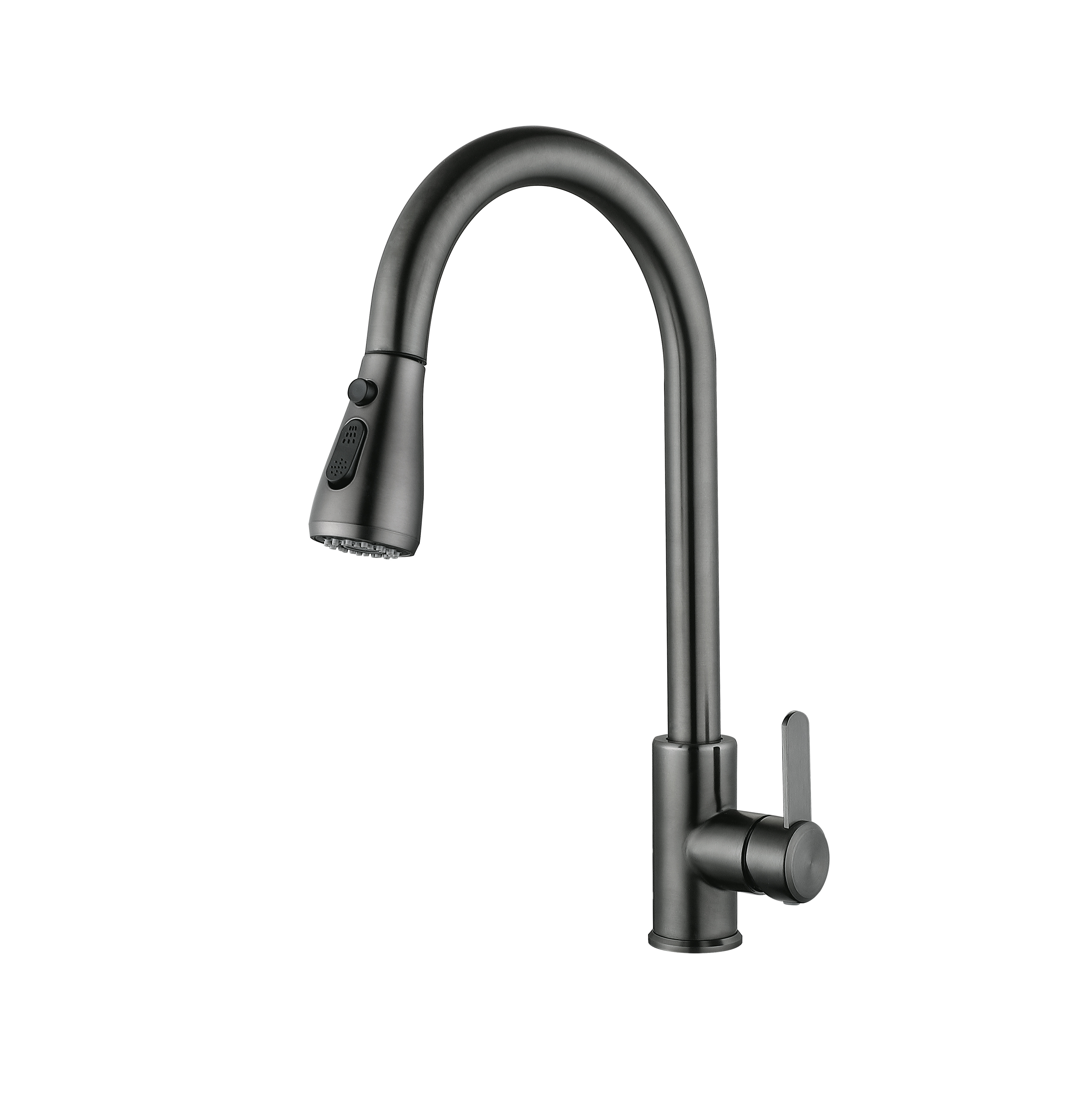 Kitchen Sink Faucet With Pull Down Sprayer Two Modes Sprayers SUS 304 Pull Out Kitchen Faucet Gun-grey