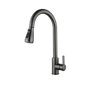 Kitchen Sink Faucet With Pull Down Sprayer Two Modes Sprayers SUS 304 Pull Out Kitchen Faucet Gun-grey