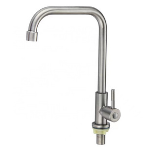 Classical 304 Stainless Steel  Single Cold water Desk mounted Kitchen faucet