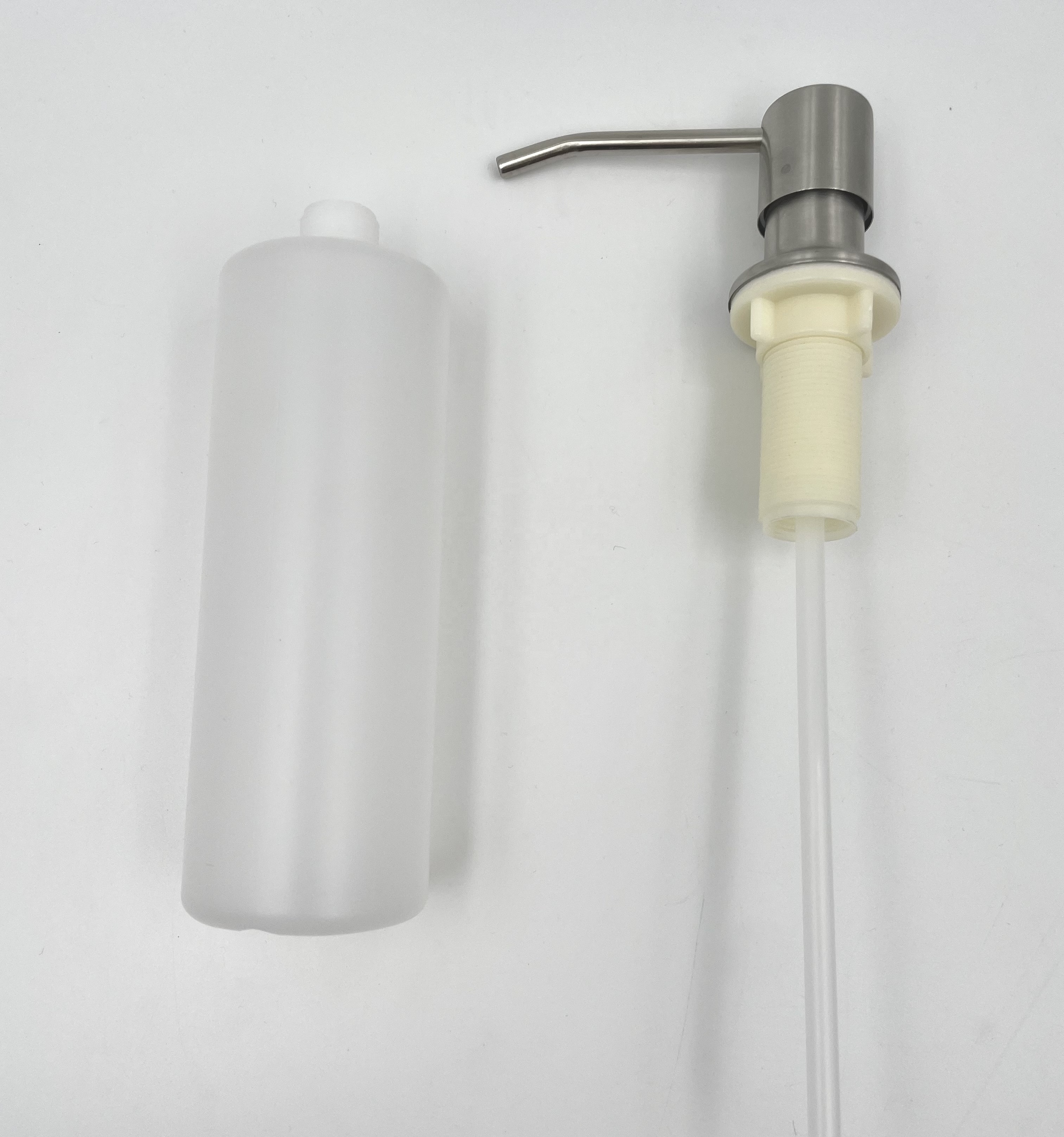 304 Stainless Steel Brushed Kitchen Sink Soap Dispenser Manual Press Liquid Soap Sanitizer Soap Dispenser 350ML