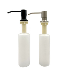 304 Stainless Steel Brushed Kitchen Sink Soap Dispenser Manual Press Liquid Soap Sanitizer Soap Dispenser 350ML