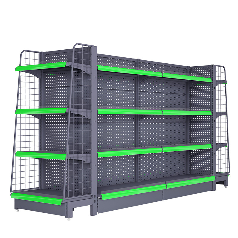 Multi function Supermarket Shelves Metal Display Racks Retail Shelving Convenience Grocery Store