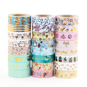 Custom DIY Vintage Decorative Adhesive foil Masking Tape Japanese  Dairy Scrapbooking Washi Tape Wholesale