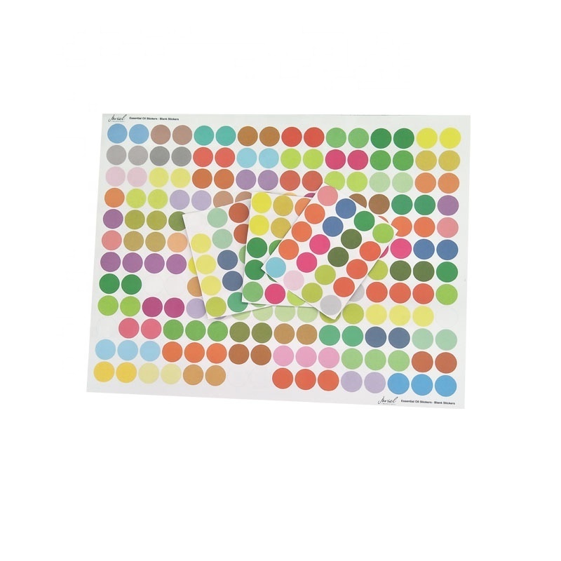 Custom Colourful Dot Polyethylene Round Vinyl Sticker Label