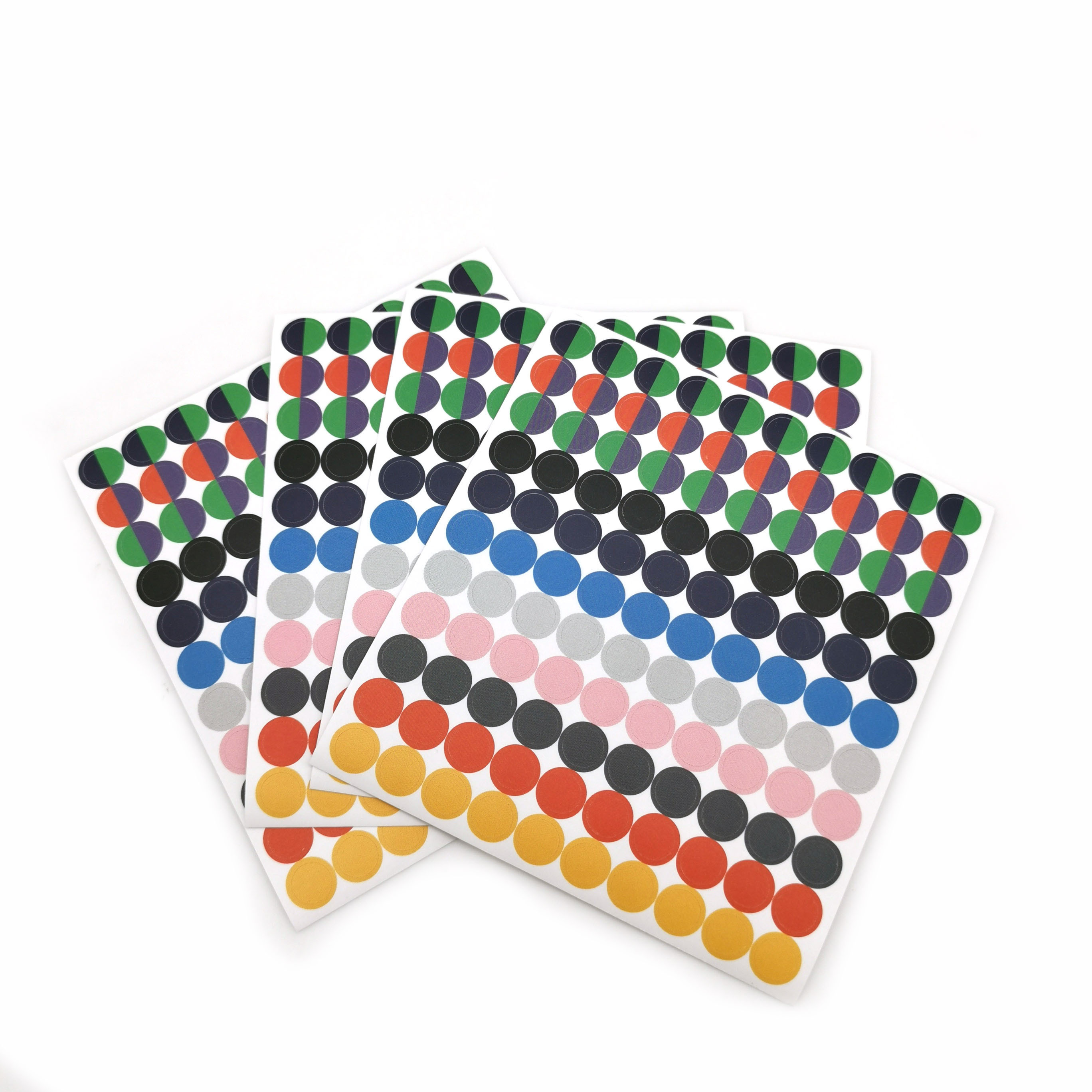 Custom Colourful Dot Polyethylene Round Vinyl Sticker Label