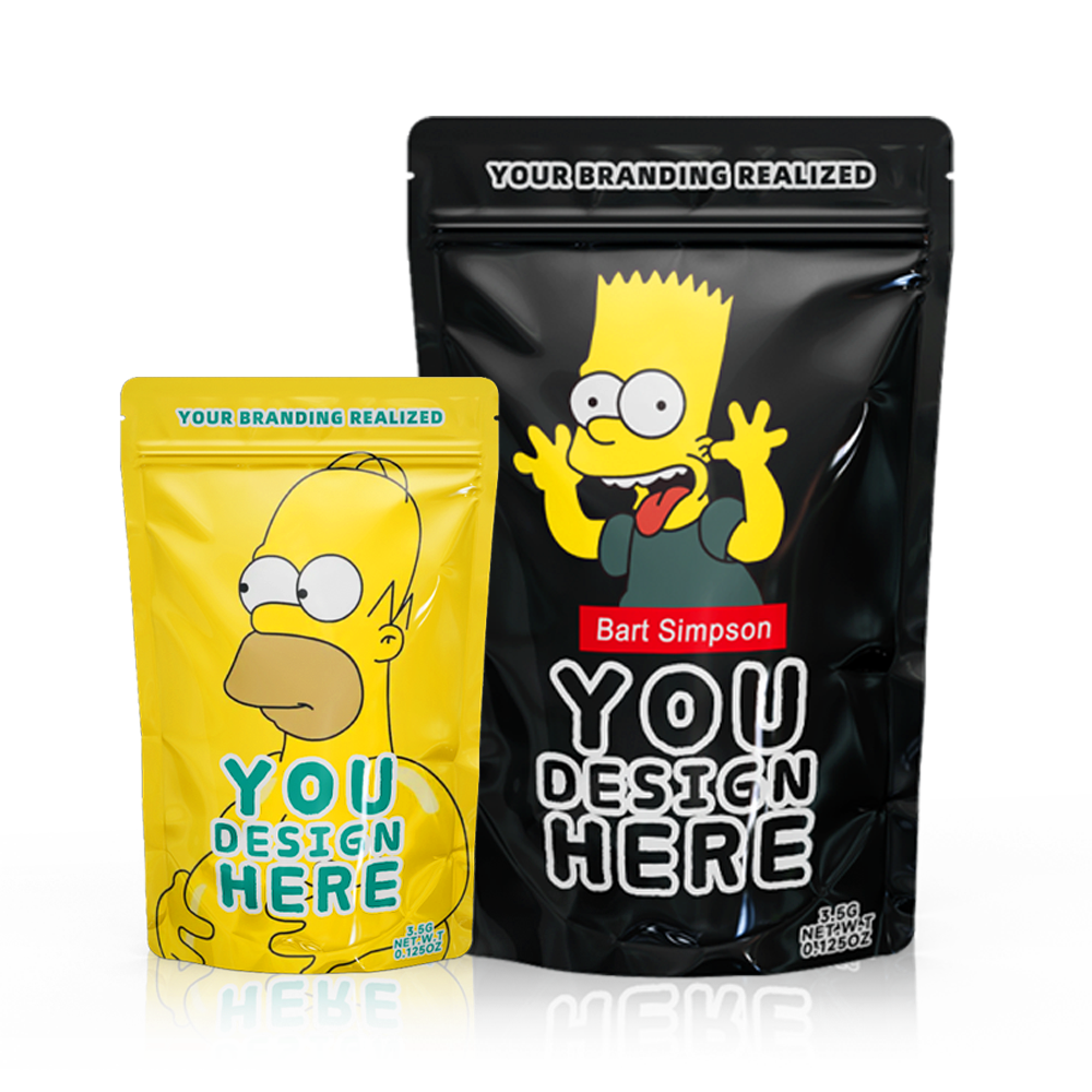 Low Moq Custom Logo Print Laminated Resealable Plastic Zipper Bag  Stand Up Pouch Packaging For Food Package