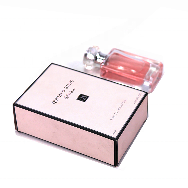 Biodegradable Luxury Perfume Packaging Boxes Custom Logo Paper Pink Perfume Box Packaging Empty Perfume Boxes