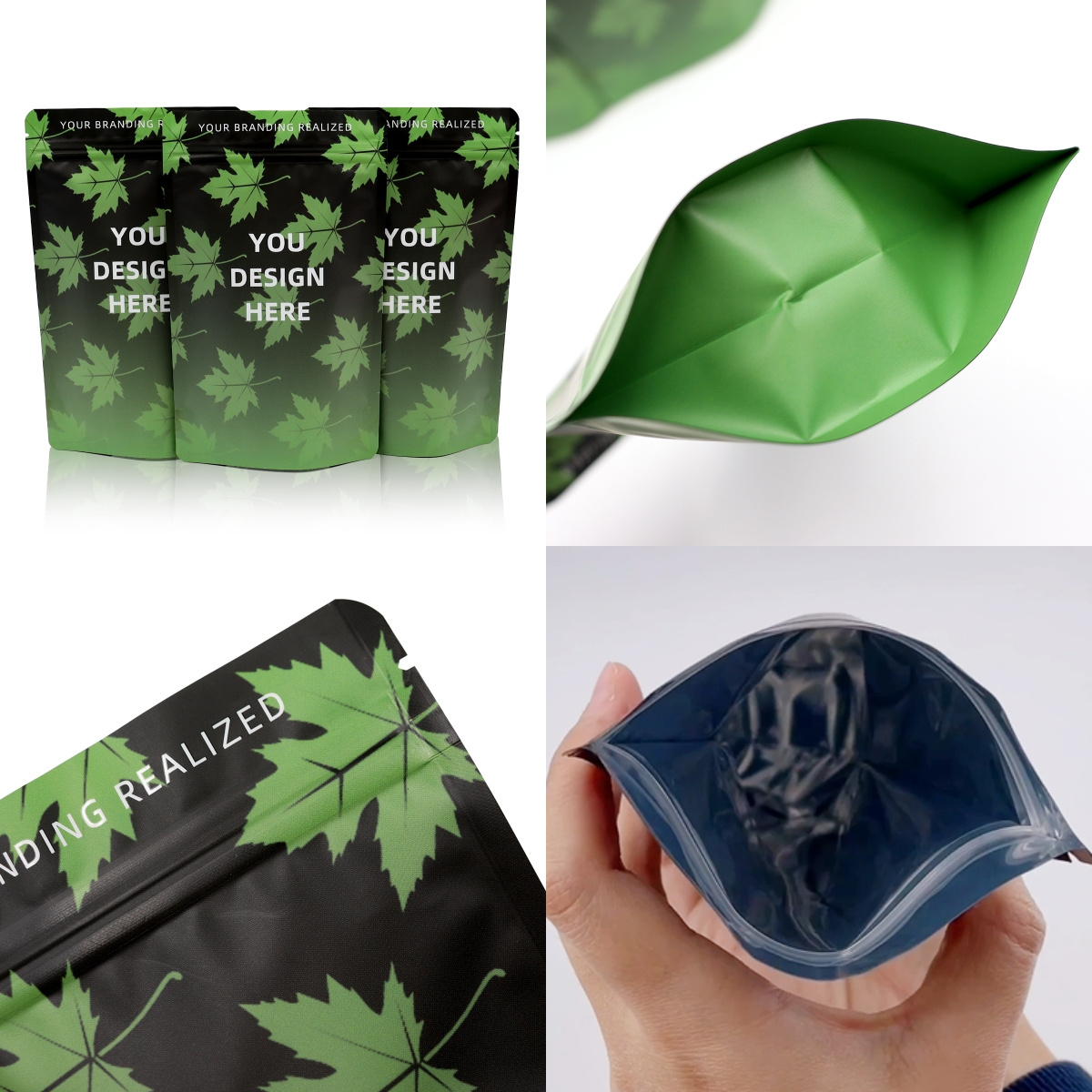 Matte or Glossy Laminated Plastic Doypack Resealable Zip lock Edibles Packaging Candy Custom Mylar Bags 3.5 With My Logo