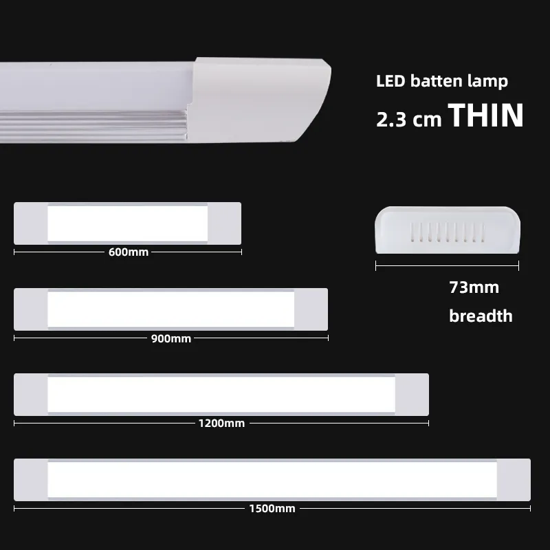 High Lumen Aluminum Housing led tube Light Fixtures Linear Workshop Commercial LED Batten