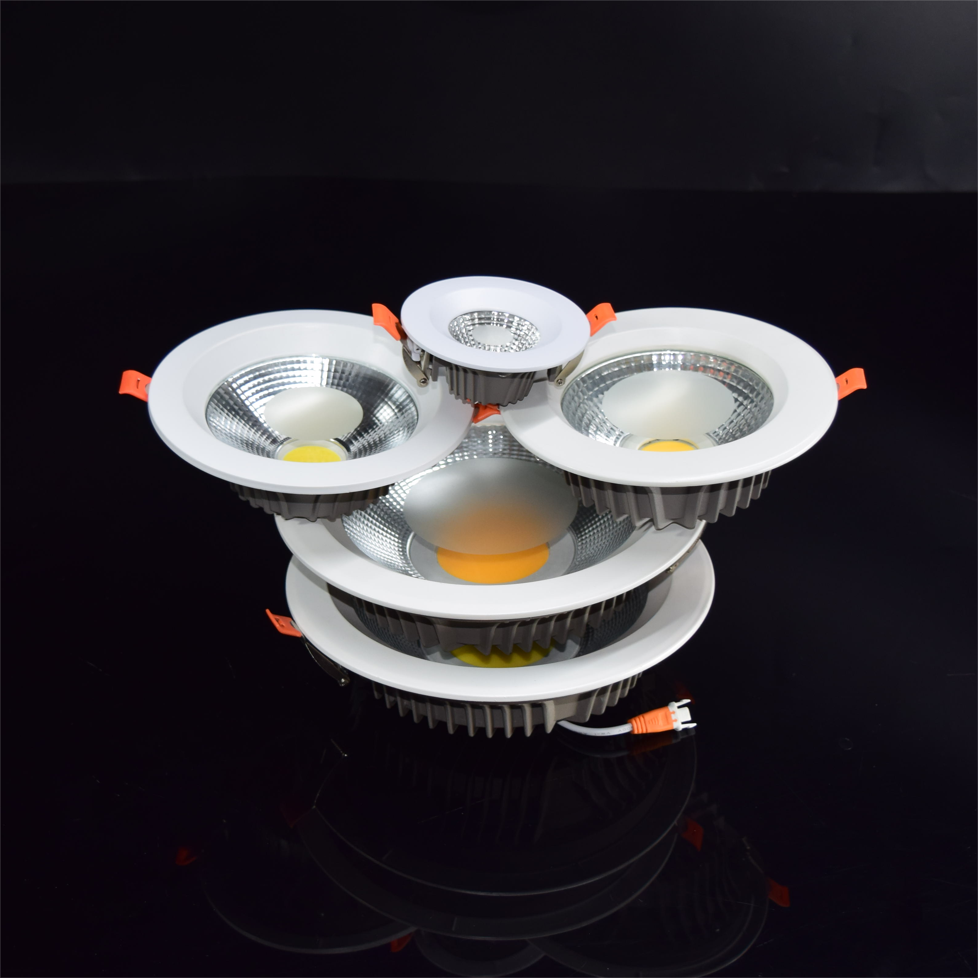 Round  5W 7W 10W 15W 24W COB Recessed Aluminum white Led Ceiling Down Light