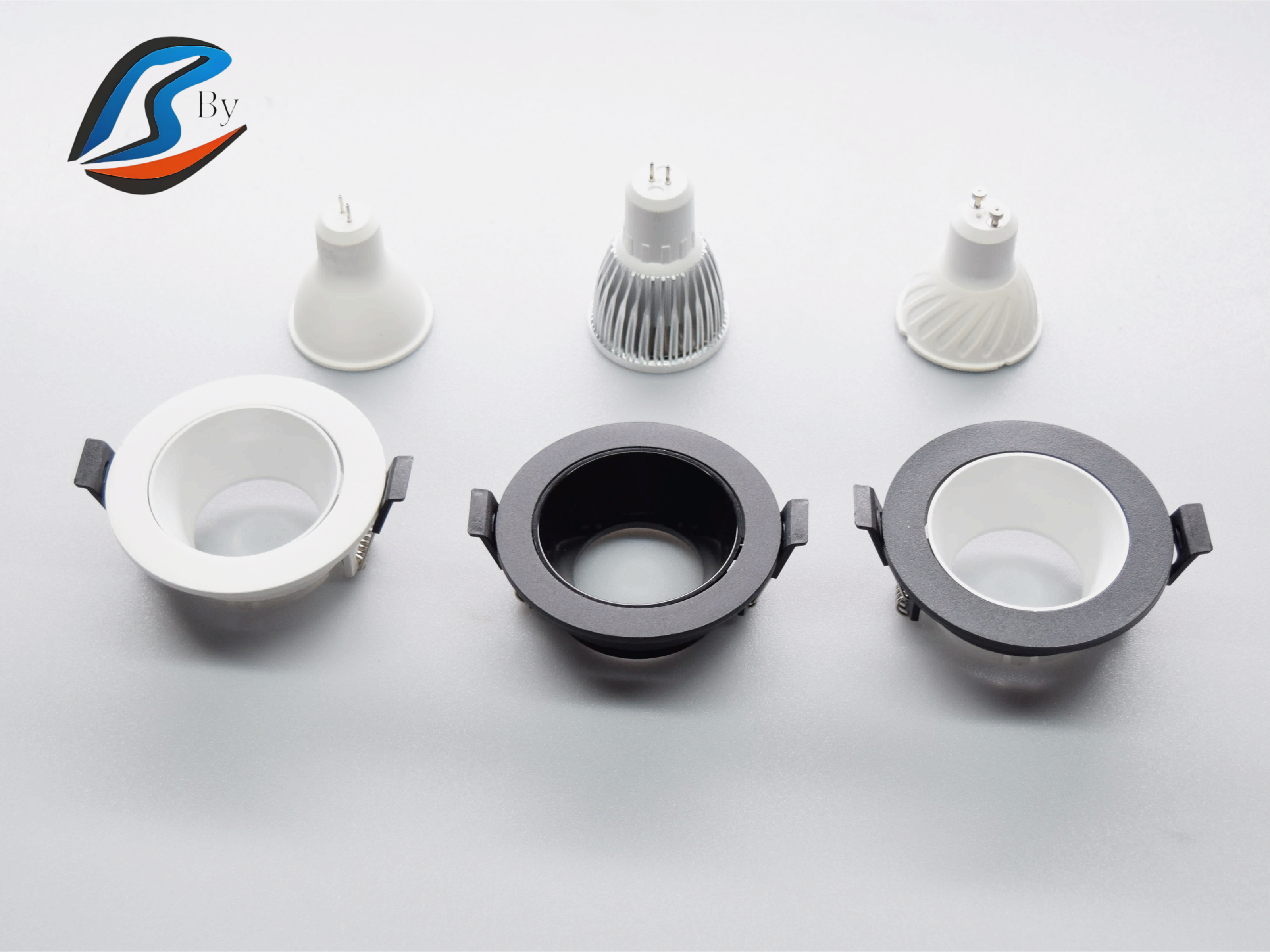 Holder Die Casting Aluminum Ceiling Mounting Light Gu10 Mr16 Down Light Recessed Round Spotlight Fixture Housing