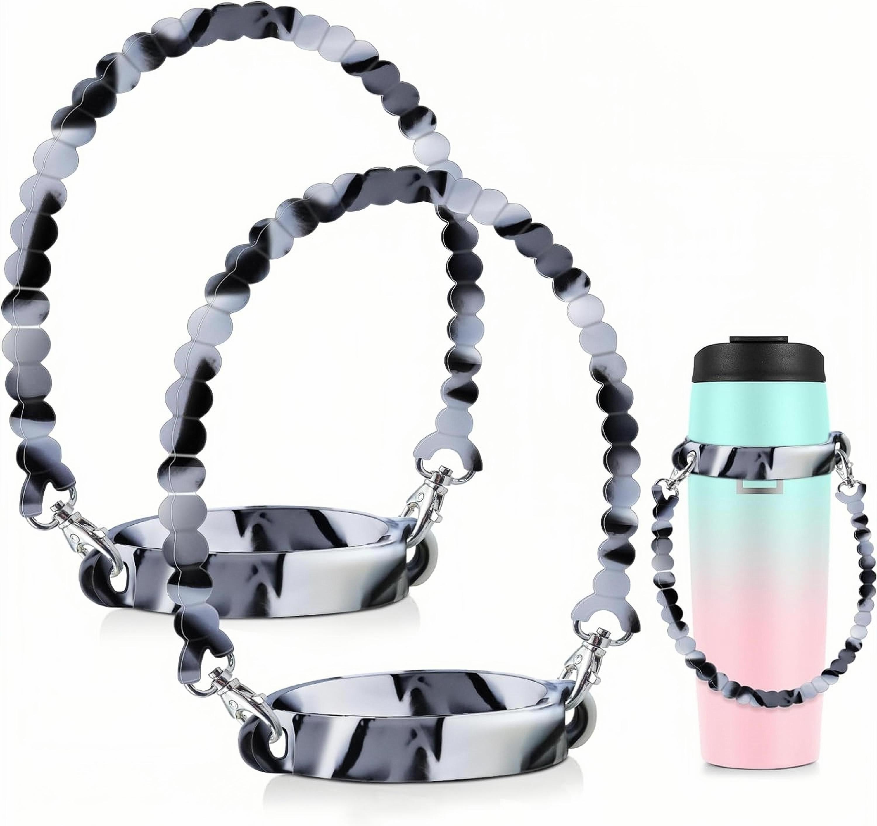 Silicone Water Bottle Sling Carrier Holder with Strap Compatible With Tumbler Accessories