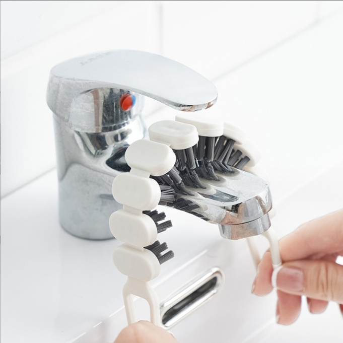 Flexible slot brush faucet bathroom kitchen brush multi-functional brush compact and convenient sanitary dead corner