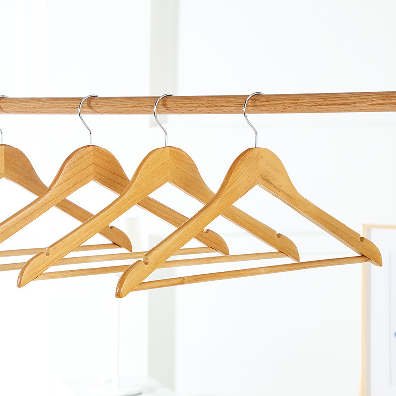 Solid wood wood no trace drying clothes rack clothes support wooden clothes hang non-slip