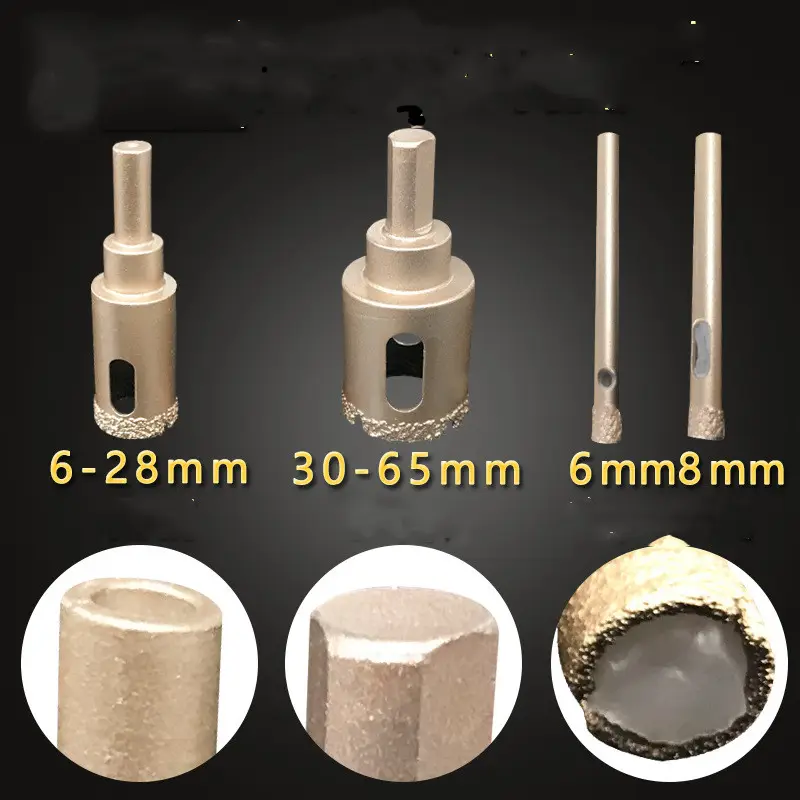 High Quality Diamond Coating Hole Saw Core Drill Bit Granite Marble Stone ceramic glass hole cutter Vacuum Brazed