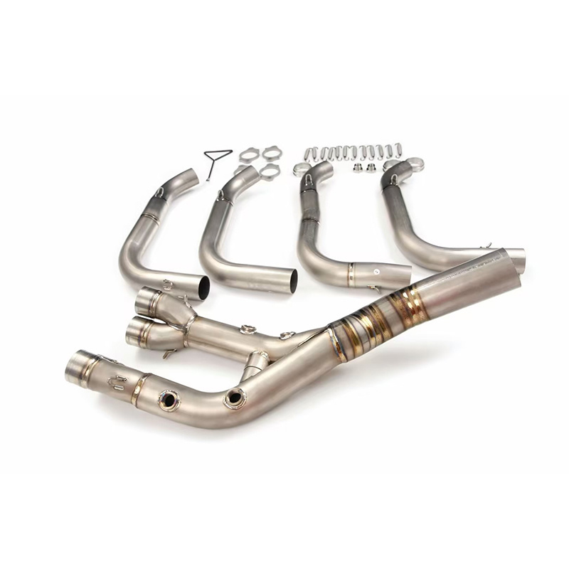 Racing motorcycle exhaust system titanium material supports customization