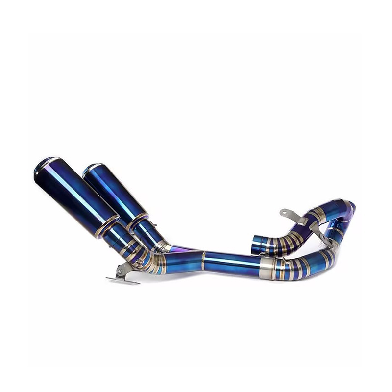 Racing motorcycle exhaust system titanium material supports customization