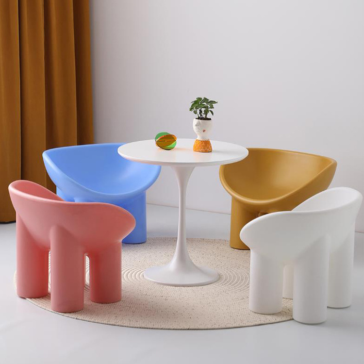 Modern Simple Plastic Roly Poly One Seat Chair For Living Room Furniture