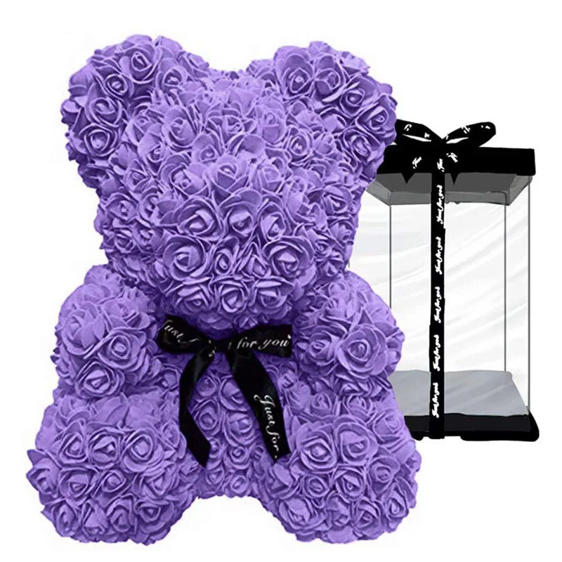 Hot Sale Customize Valentines Day Gift Forever Eternal Mothers Day Gifts Rose Teddy Bear With Gift Box