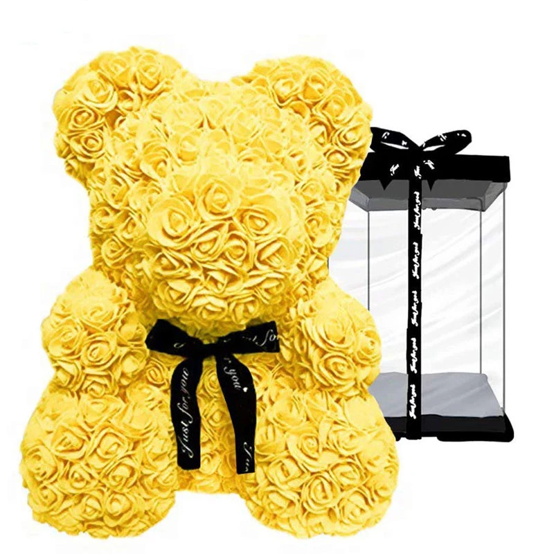 Hot Sale Customize Valentines Day Gift Forever Eternal Mothers Day Gifts Rose Teddy Bear With Gift Box