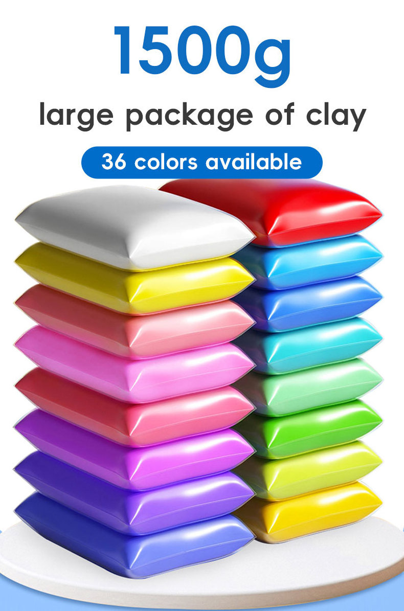 Ultra Light 1500g Large Bag for Children Handmade DIY Safe Space Clay Bubble White Colored Playdough & Slime