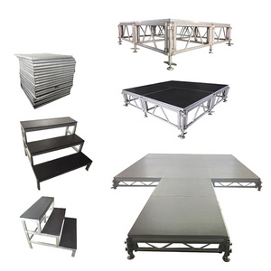 Aluminum mobile event portable stage plywood platform stage for concert