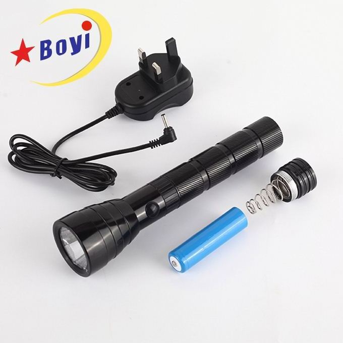 18650 Li-ion Battery Operated 3Watt LED High Beam Rechargeable Flashlight