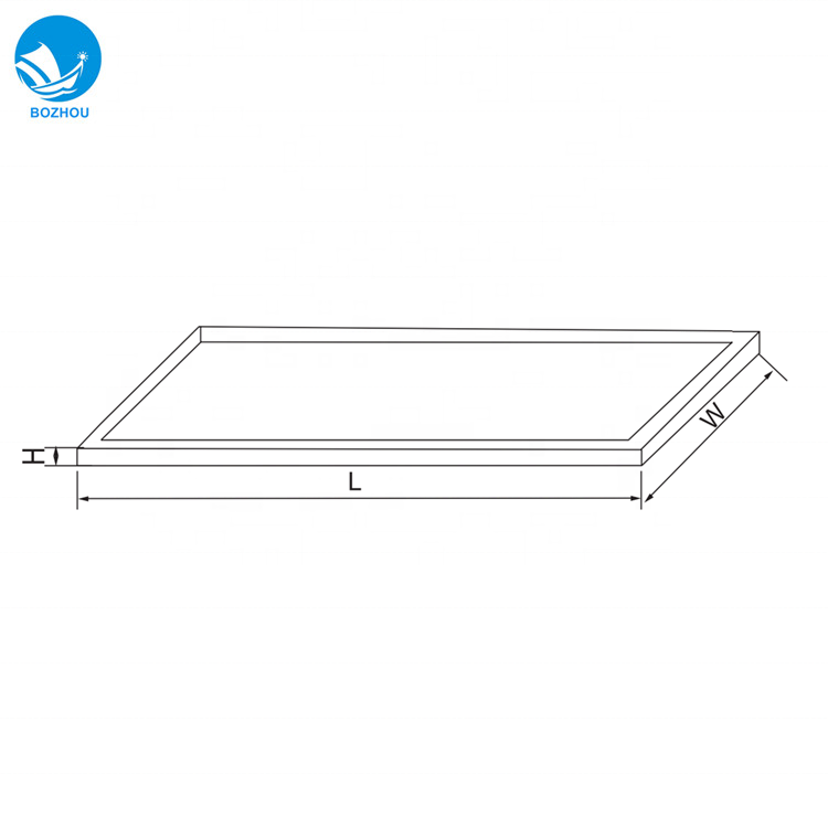 680x260x50 MM Rectangle light diffuser PC lampshade for marine 20W fluorescent ceiling light