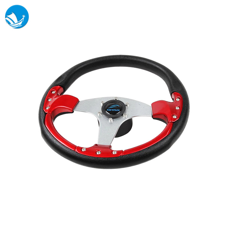 BZFX-A16X Yacht Steering Wheel Alu.Alloy PU Foaming 350mm for Marine Yacht Boat