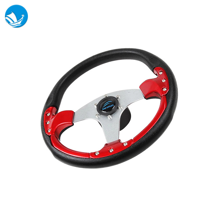 BZFX-A16X Yacht Steering Wheel Alu.Alloy PU Foaming 350mm for Marine Yacht Boat