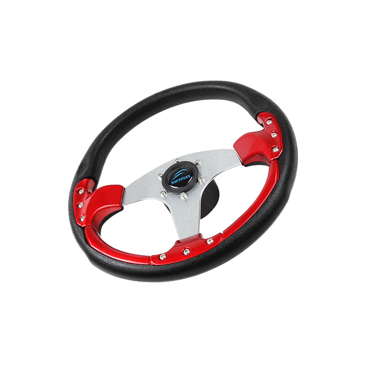 BZFX-A16X Yacht Steering Wheel Alu.Alloy PU Foaming 350mm for Marine Yacht Boat