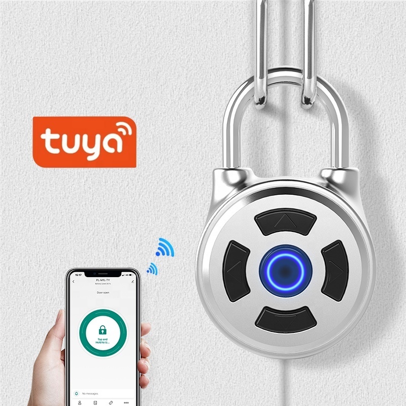 Tuya Small Portable Keyless Smart Padlock Tuya APP Smart Lock for Locker, Backpack, Luggage