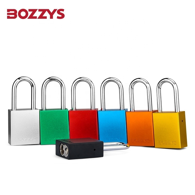 Anti-UV Bright Anodized Aluminum Padlock with 6*38mm Hardened Steel Shackle and Master Keyed For lndustria Lockout-Tagout