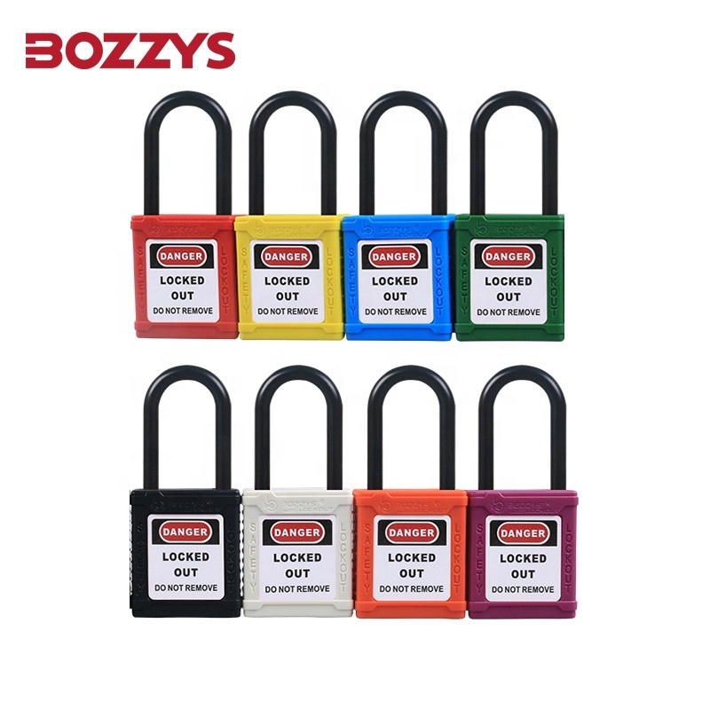 BOZZYS Blue Safety Nylon padlock 38mm with Industrial Keyed Alike and Master Keyed dust-proof Safety Padlock